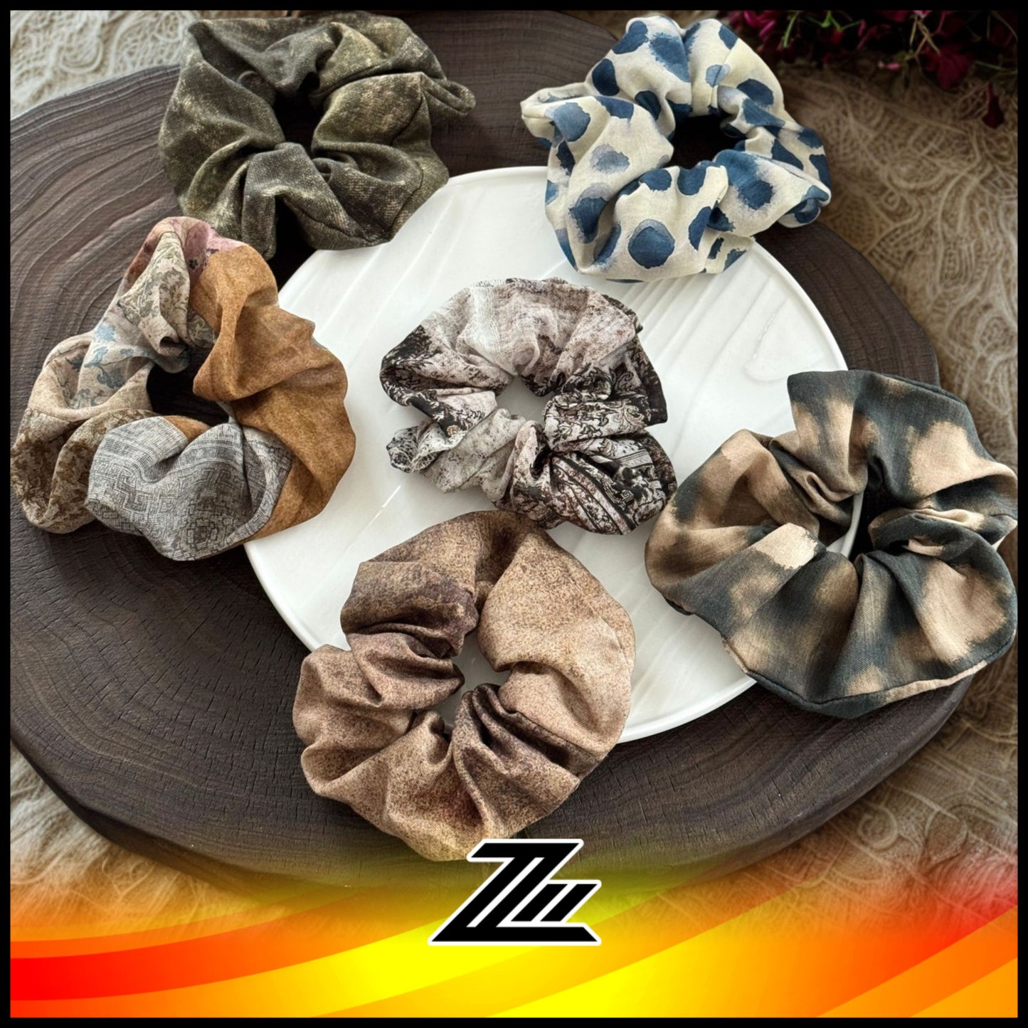 Aroma De Tinta Japan Artisanal Hair Tie Scrunchie Limited Edition Handmade Design 15cm by zilleon 2887