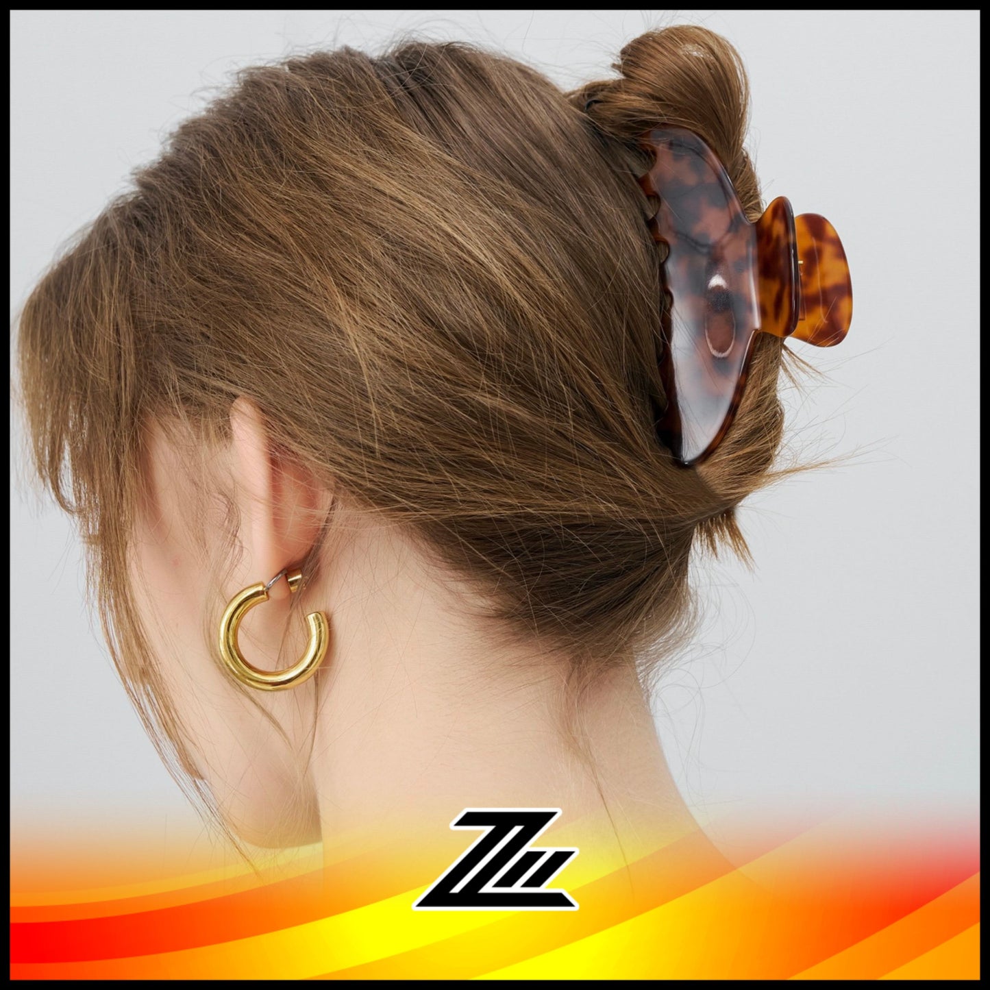Theory Exclusive Tortoiseshell Acetate Acetic Acid Grasping Shark Hair Clip by zilleon 2891