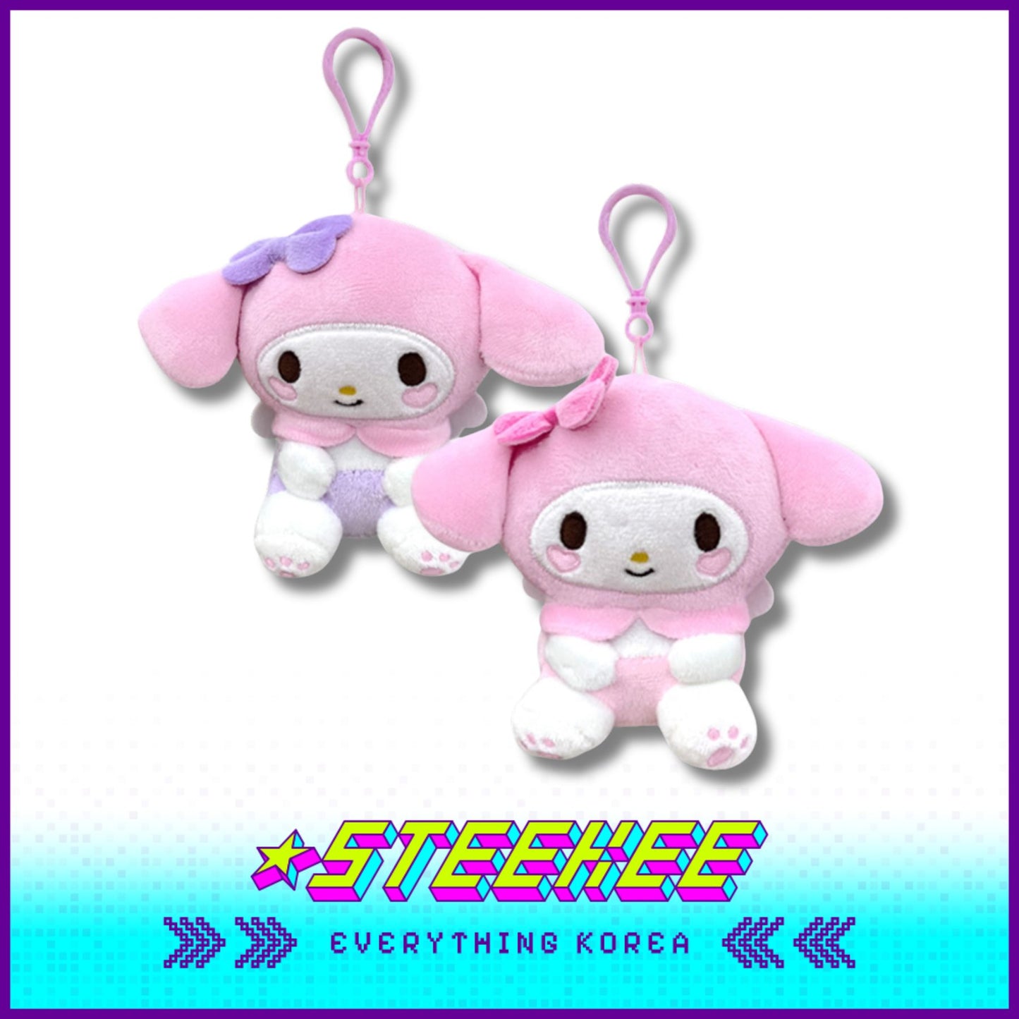 Daiso My Melody Angel Hanging Plush Toys Keychain by Steekee Korea 2987