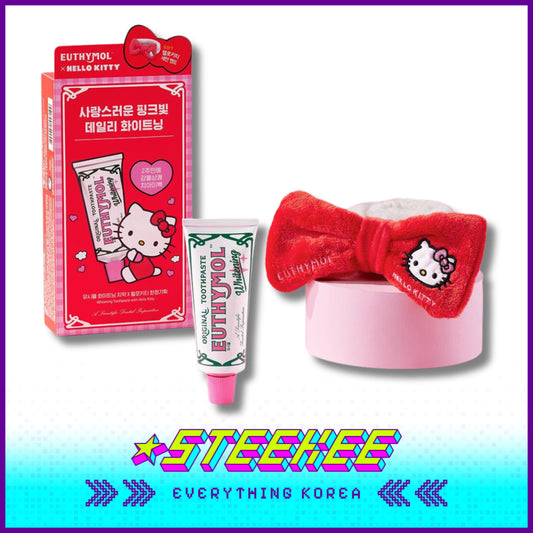 Hello Kitty X Euthymol Whitening Toothpaste 106g with Hairband by Steekee Korea 2426