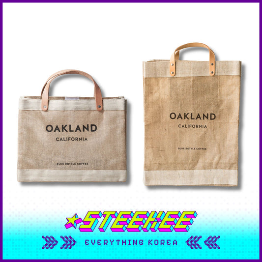 BLUE BOTTLE COFFEE X APOLIS Market Jute Bag Lunch Eco Bag by Steekee Korea 2395 