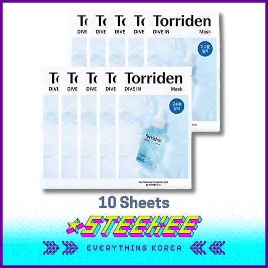 Torriden桃瑞丹深层保湿低分子玻尿酸面膜10片装闪奇韩国2438