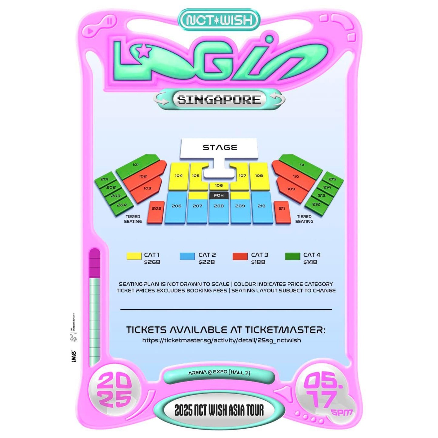 2025 NCT WISH ASIA TOUR LOG IN SINGAPORE CONCERT TICKET