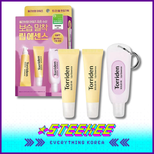 Torriden桃瑞丹固体润唇精华三件套含钥匙扣闪奇韩国2436