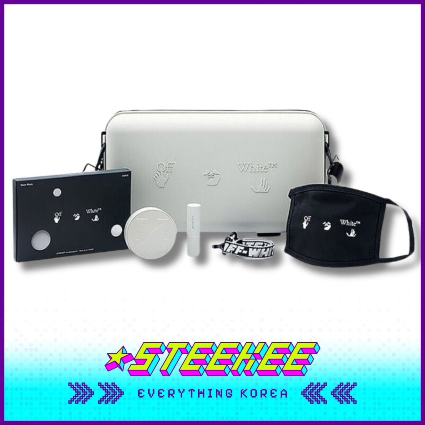 Off-White X Amorepacific Protection Box Kit Mask Sun Cushion Lip Balm by Steekee Korea 2420