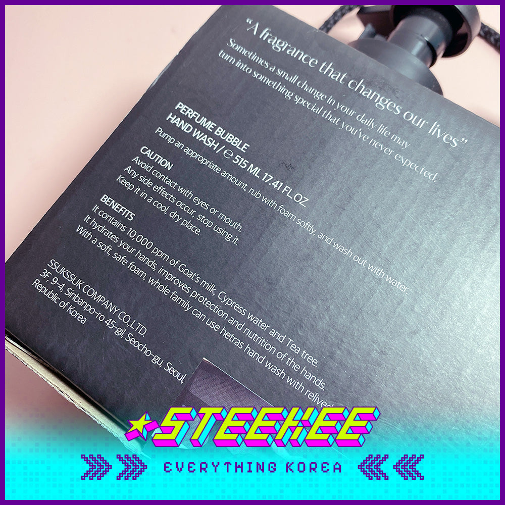 Hetras Premium Perfume Bubble Hand Wash Set of 2 515ml by Steekee Korea 2469