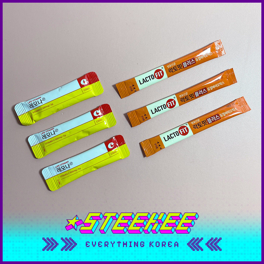 LACTOFIT Probiotics Core x LEMONA Vitamin C Sample Daily Supplement Set by Steekee Korea 3036