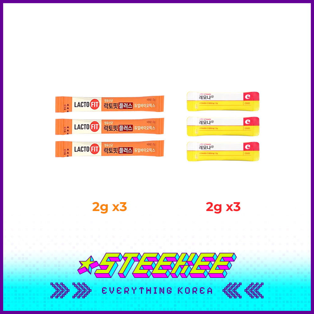 LACTOFIT Probiotics Core x LEMONA Vitamin C Sample Daily Supplement Set by Steekee Korea 3036