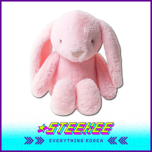 大创毛绒柔软蓬松兔子坐姿安抚玩偶粉色闪奇韩国3058
