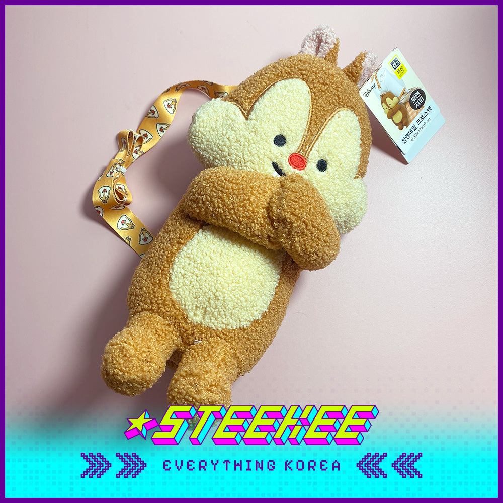Daiso Disney Chip n Dale Crossbody Bag Kids Plush Toys by Steekee Korea 2990