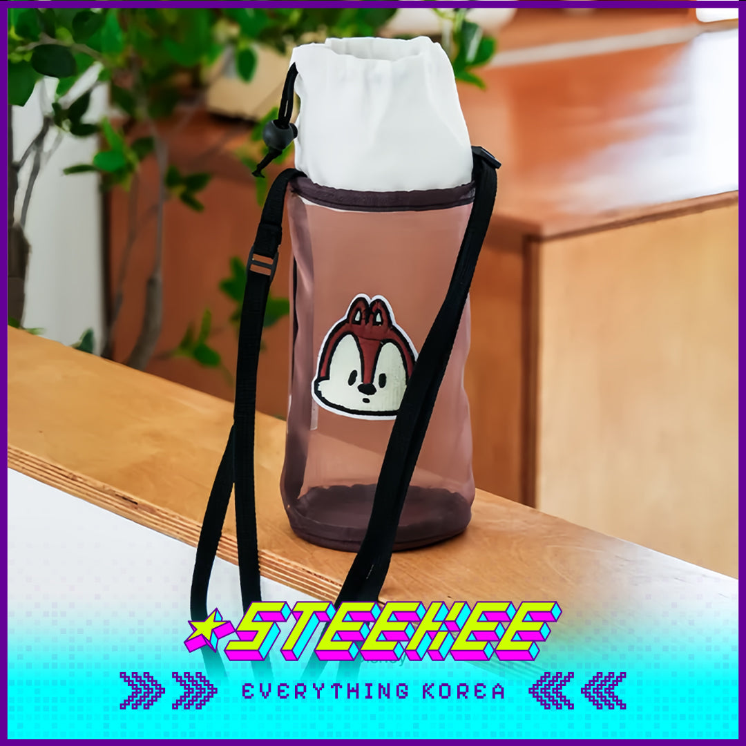 Daiso Disney Chip 'n' Dale Mesh Multifunctional Storage Sling Bag Drink Bag by Steekee Korea 3061
