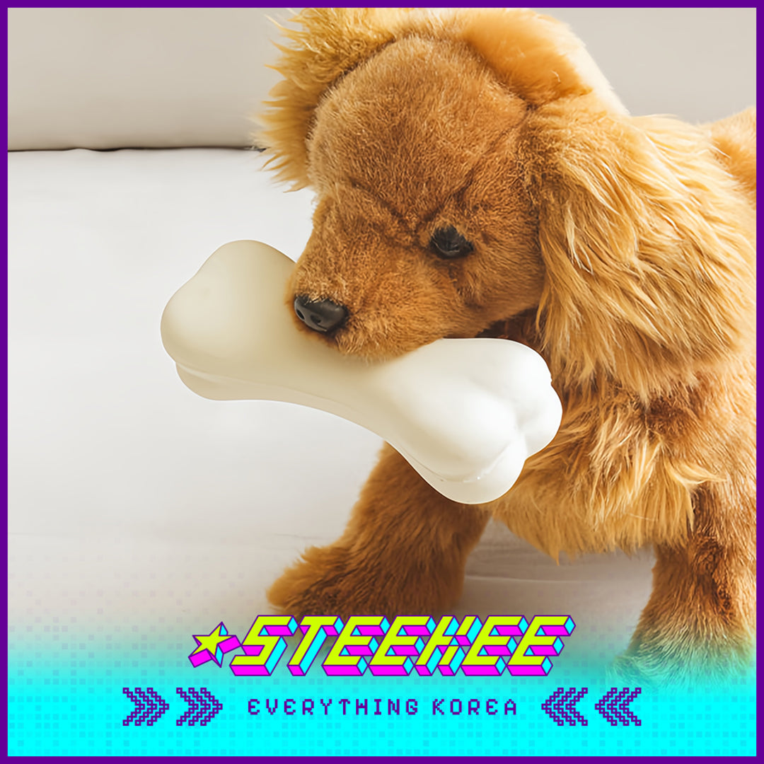 Daiso Pet Puppy Fun Bite-Resistant Sounding Soft Bone Toy by Stekee Korea 3065