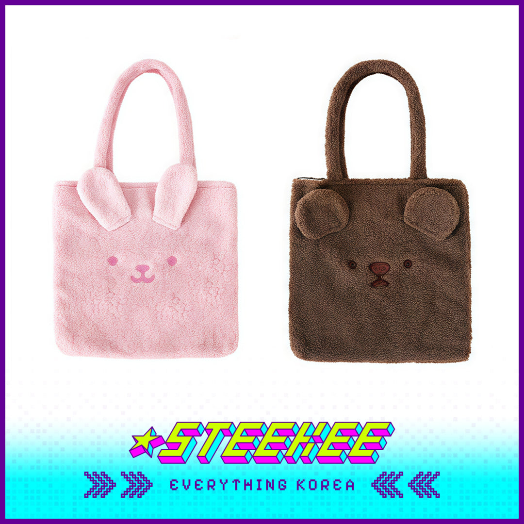 Daiso Cute Plush Fluffy Animal Shoulder Bag by Steekee Korea 3068