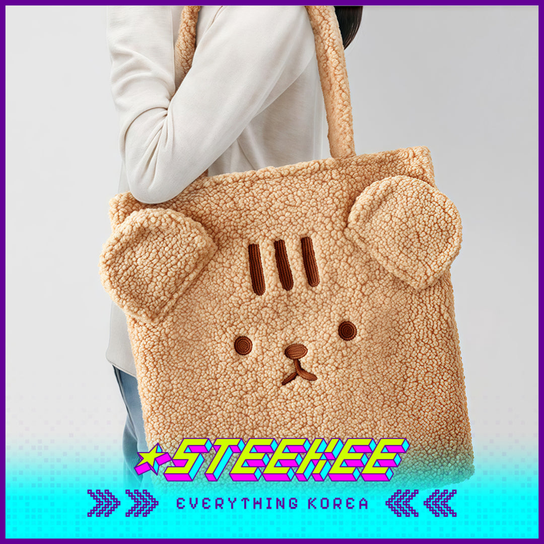 Daiso Cute Plush Fluffy Animal Shoulder Bag by Steekee Korea 3068