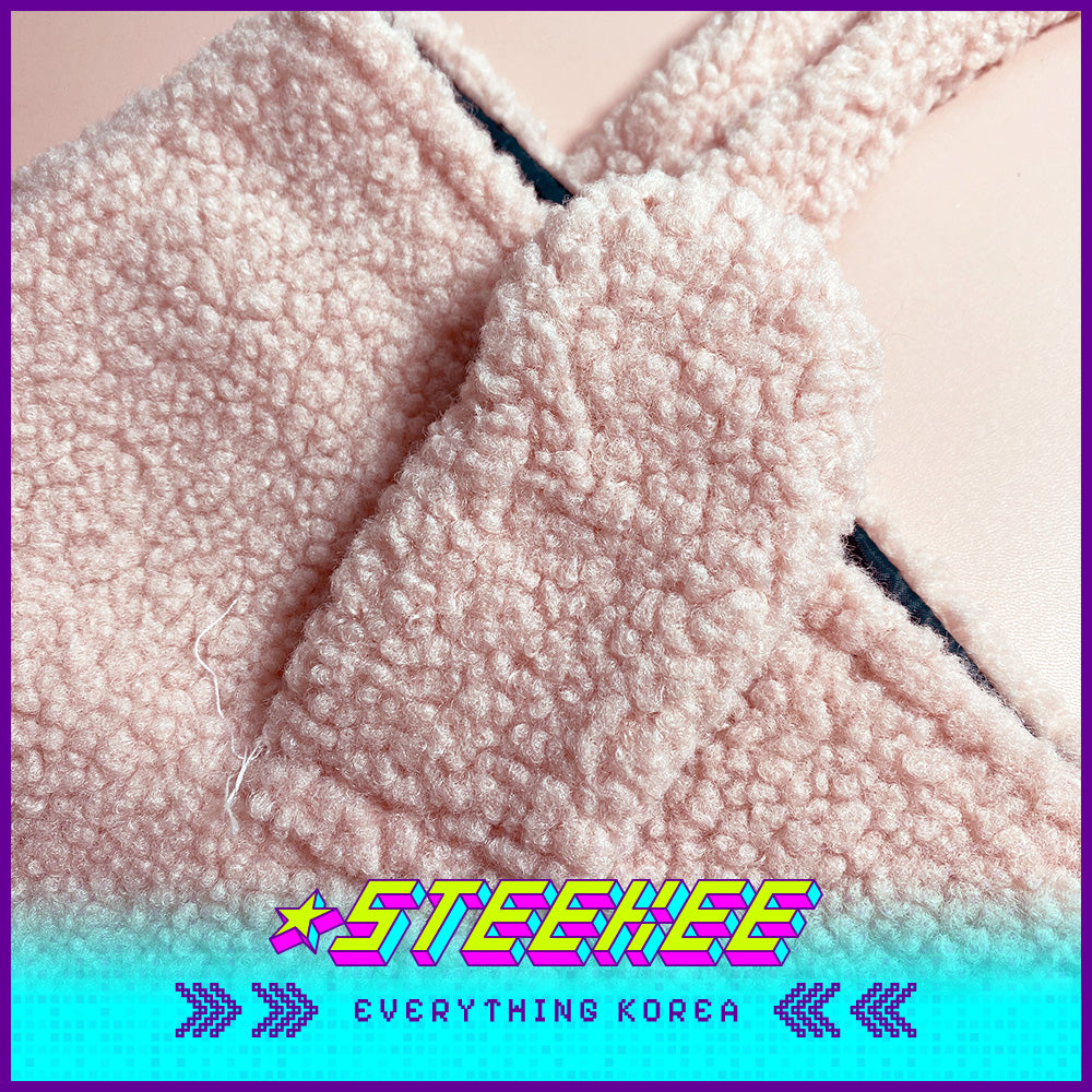 Daiso Cute Plush Fluffy Animal Shoulder Bag by Steekee Korea 3068