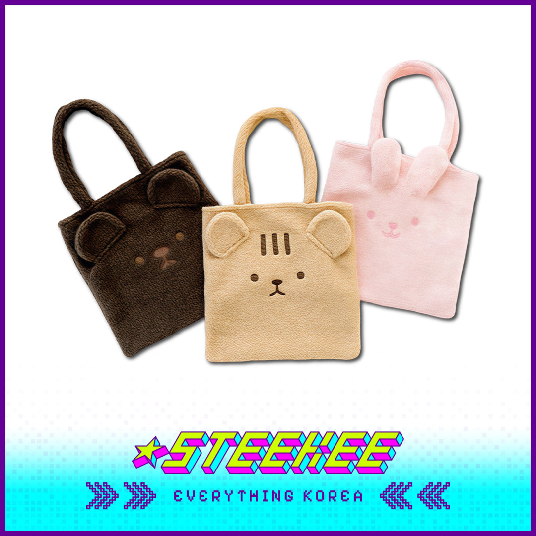 Daiso Cute Plush Fluffy Animal Shoulder Bag by Steekee Korea 3068