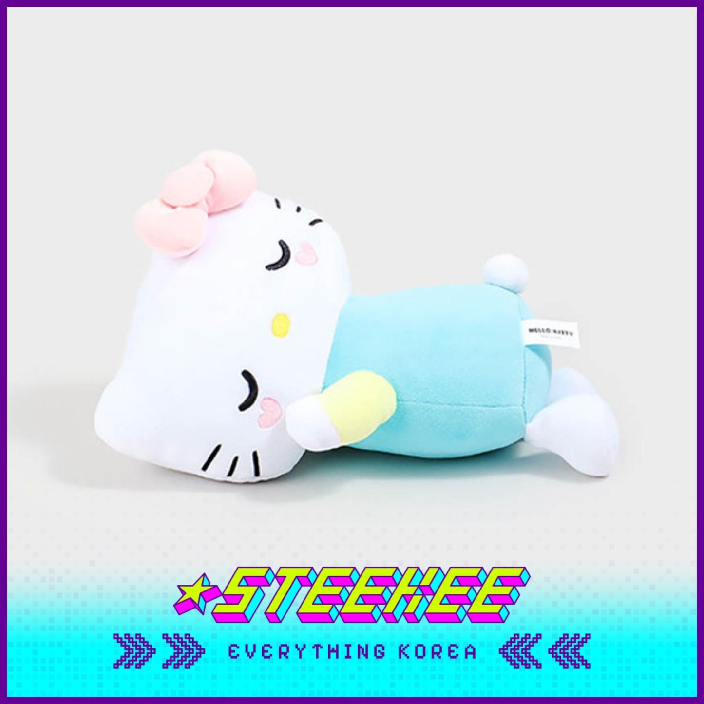 Daiso Hello Kitty Floating Cotton Candy Lying Plush Toys by Steekee Korea 2986