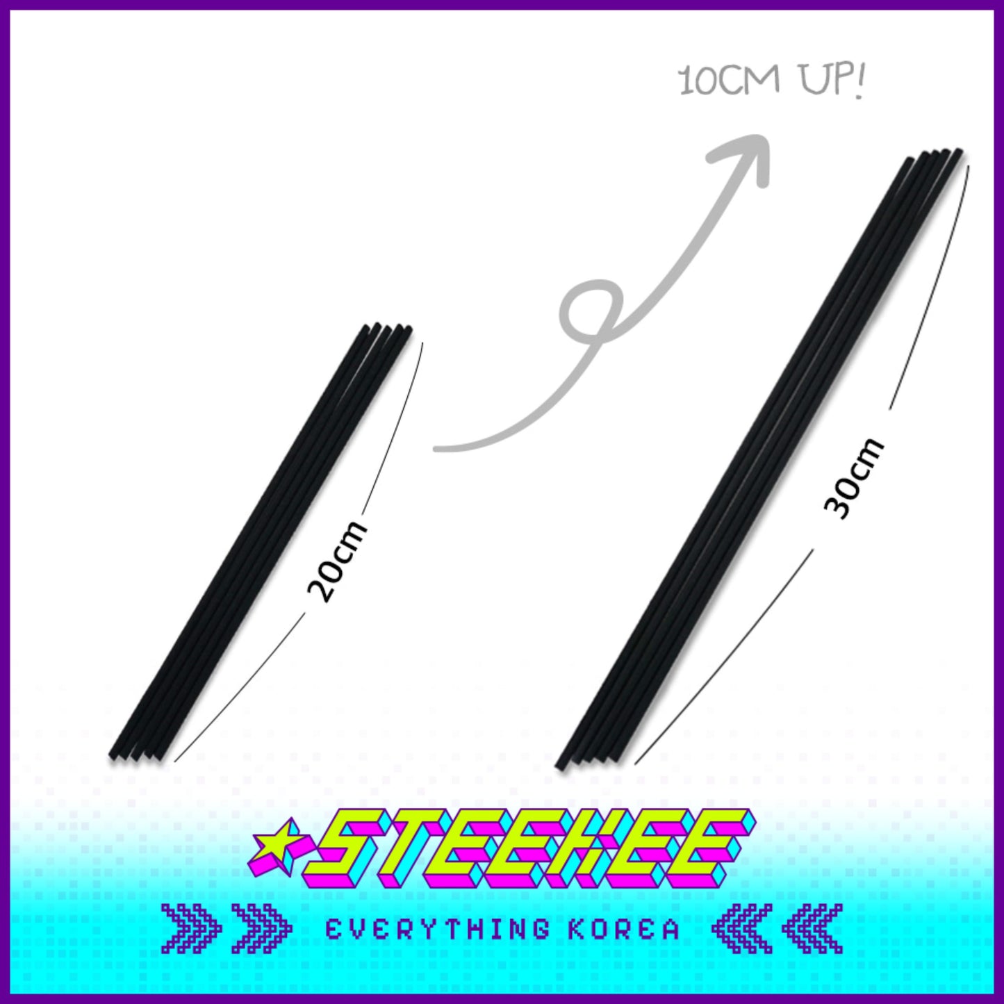 Hetras优质加长香薰扩香棒60支装闪奇韩国2462