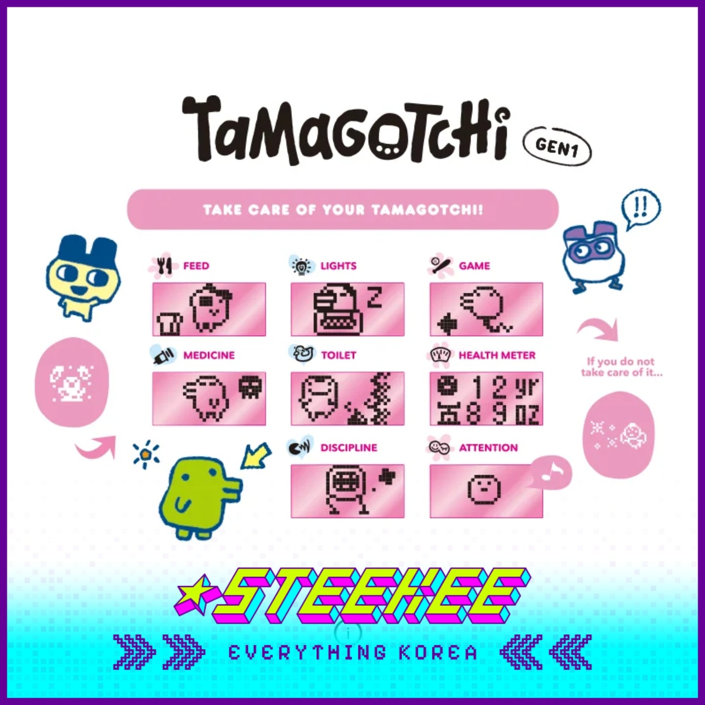Tamagotchi X BLACKPINK Original Tamagotchi Pink by Steekee Korea 5003