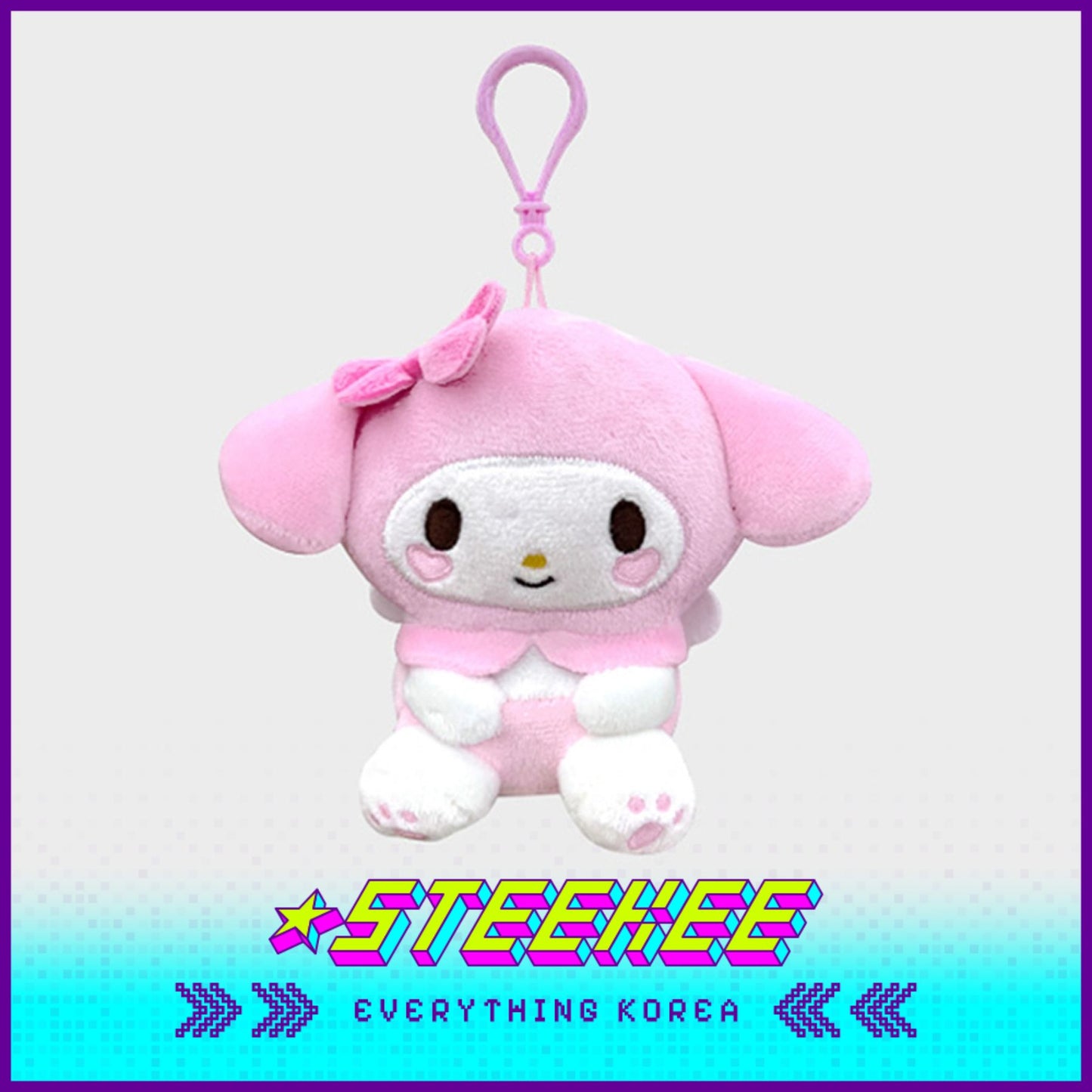 Daiso My Melody Angel Hanging Plush Toys Keychain by Steekee Korea 2987