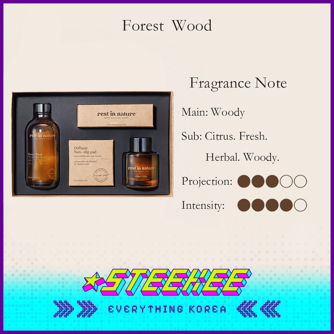 Rest in Nature Car and Indoor Aromatherapy Diffuser Set 120ml by Steekee Korea 4033