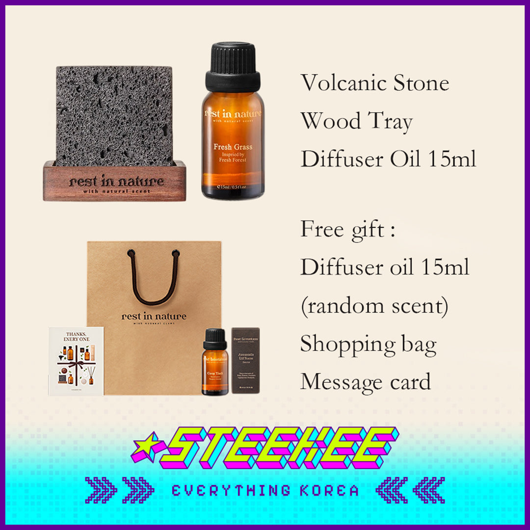 Rest in Nature芳香疗愈室内扩香火山石扩香石套装闪奇韩国4037