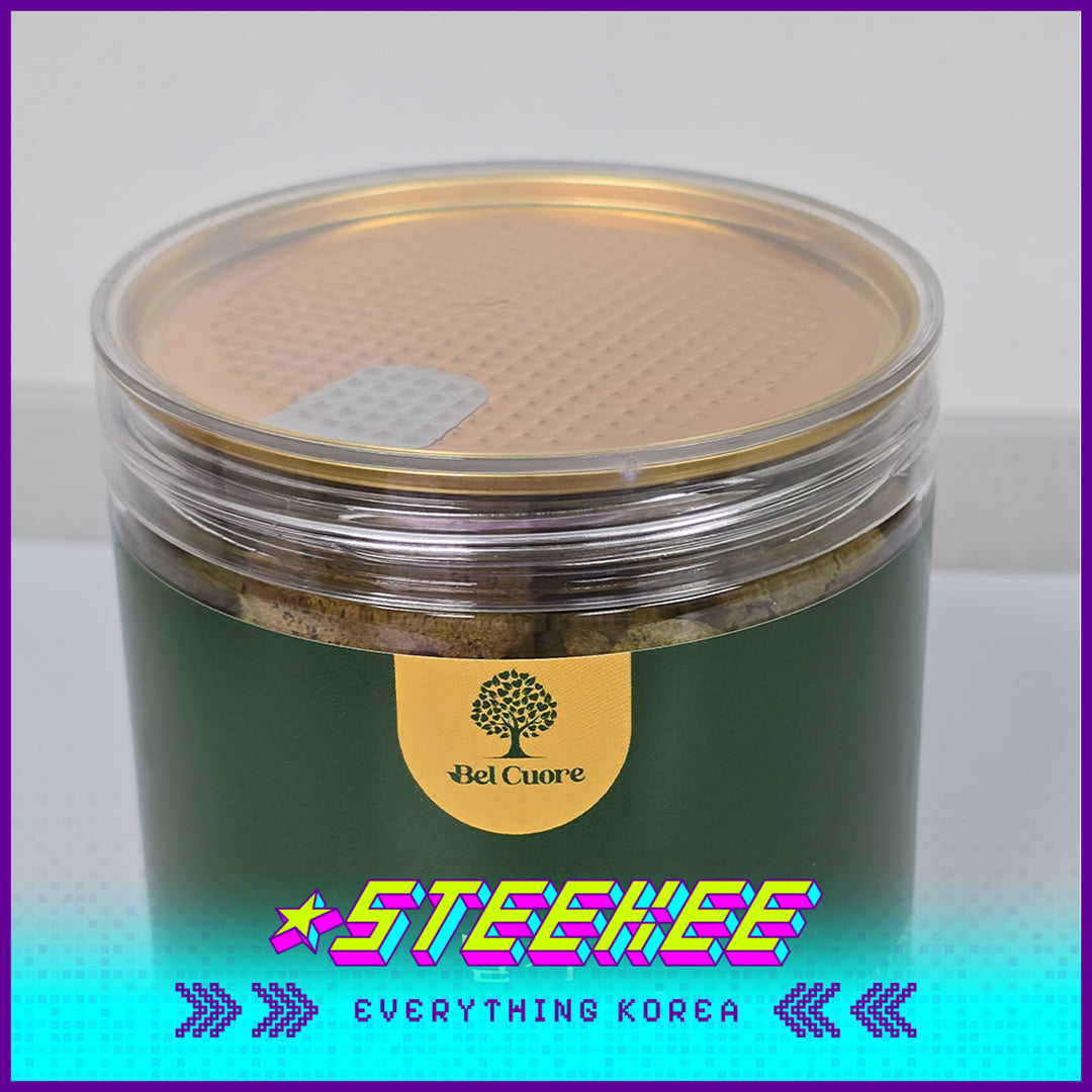 Bel Cuore原味抹茶巧克力红丝绒一口曲奇韩国制造纯手工低糖健康罐装黄油曲奇饼干110克闪奇韩国4048