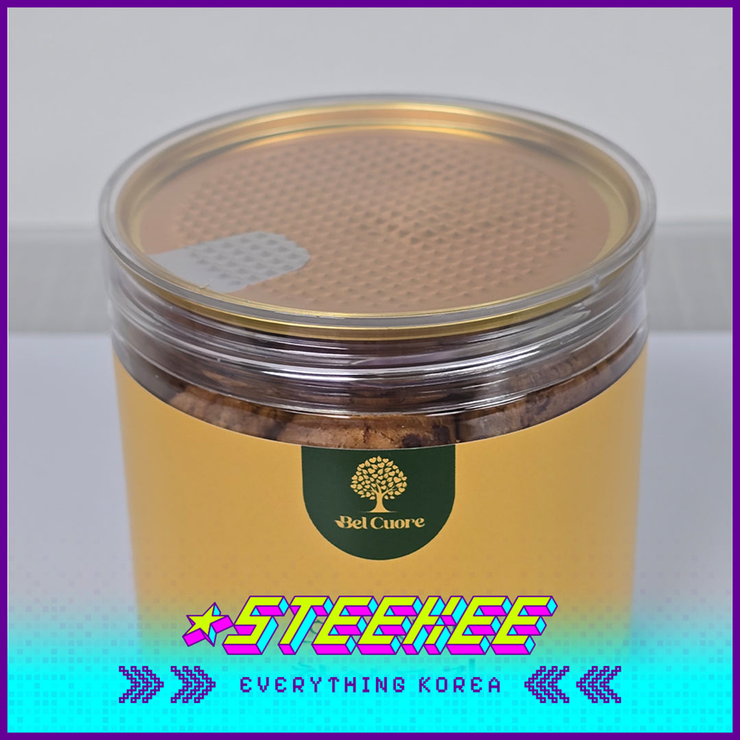 Bel Cuore原味抹茶巧克力红丝绒一口曲奇韩国制造纯手工低糖健康罐装黄油曲奇饼干110克闪奇韩国4048