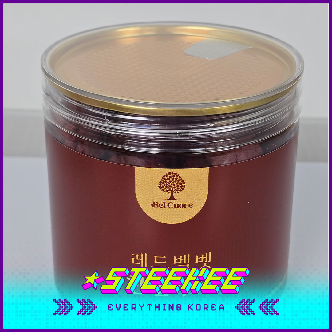 Bel Cuore原味抹茶巧克力红丝绒一口曲奇韩国制造纯手工低糖健康罐装黄油曲奇饼干110克闪奇韩国4048