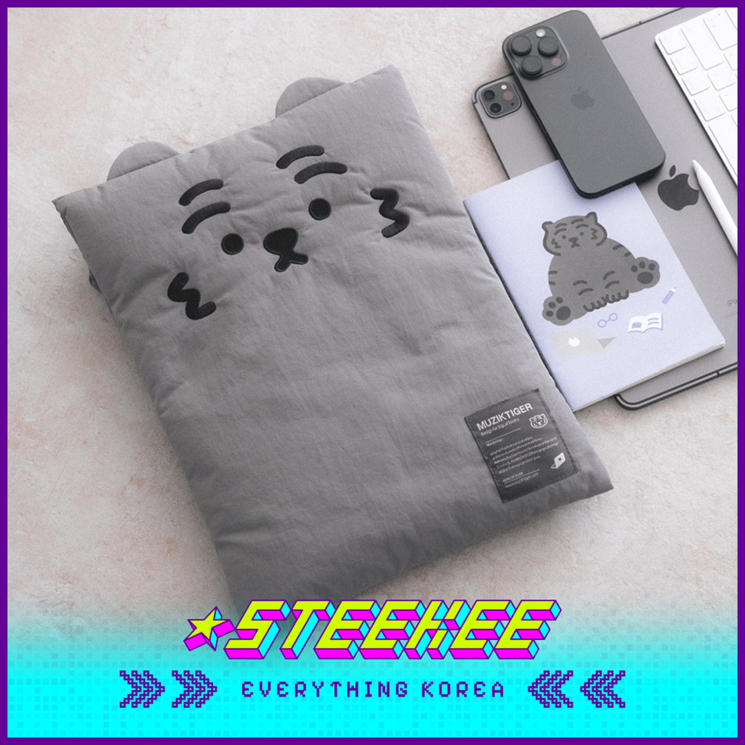 MUZIK TIGER Black Tiger Slim Laptop Tablet Protective Bag Computer Soft Case iPad Pouch by Steekee Korea 4049