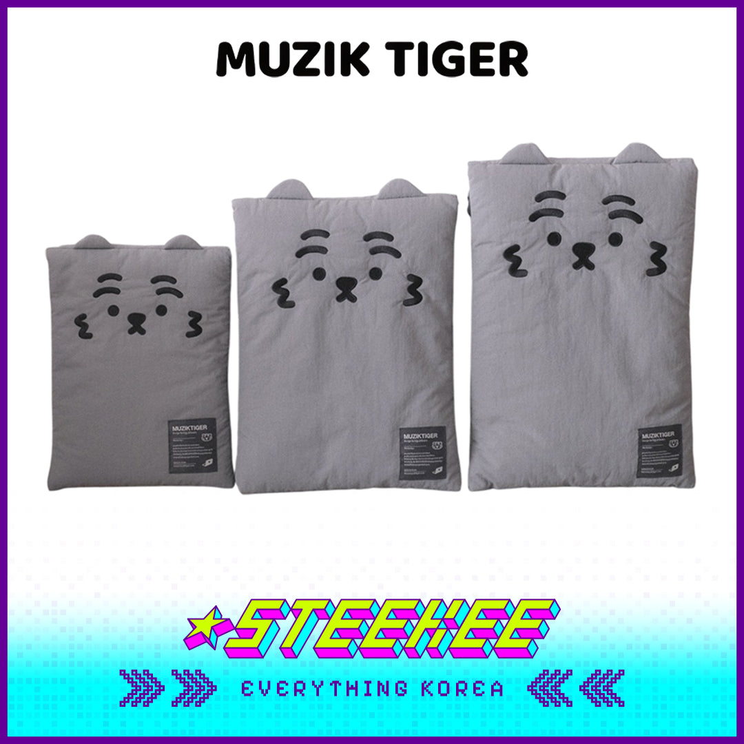 MUZIK TIGER Black Tiger Slim Laptop Tablet Protective Bag Computer Soft Case iPad Pouch by Steekee Korea 4049