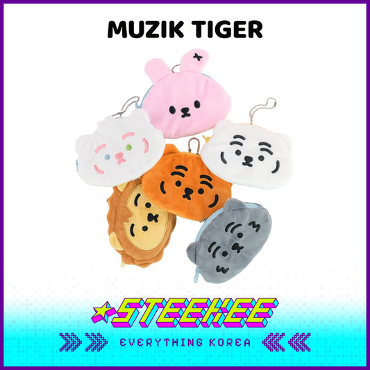 MUZIK TIGER小老虎柔软公仔零钱包闪奇韩国4056