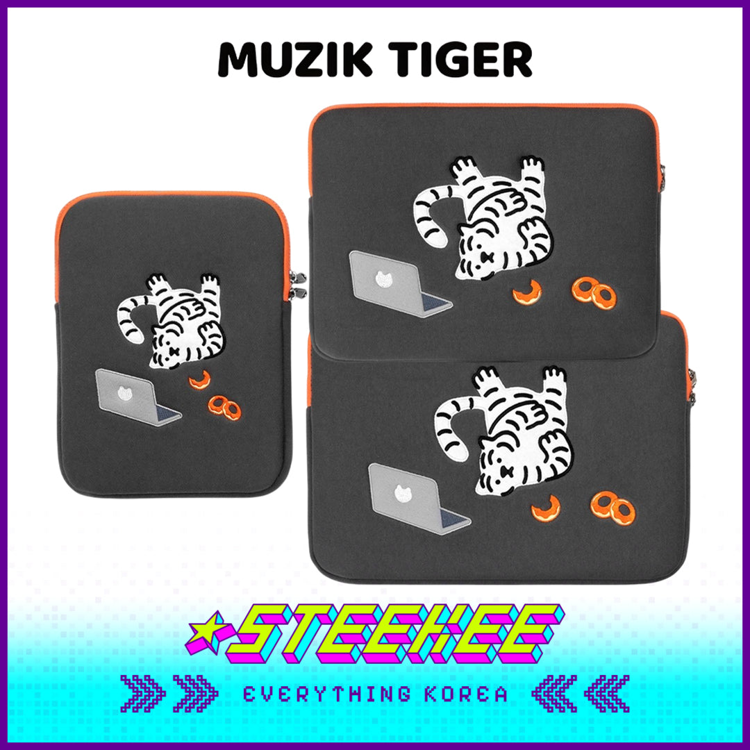 MUZIK TIGER小老虎甜甜圈刺绣笔记本平板保护袋电脑包闪奇韩国4057