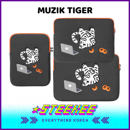MUZIK TIGER小老虎甜甜圈刺绣笔记本平板保护袋电脑包闪奇韩国4057