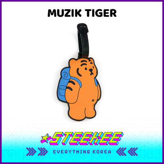 MUZIK TIGER小老虎萌趣旅行箱包防水防污姓名牌红虎款闪奇韩国4061