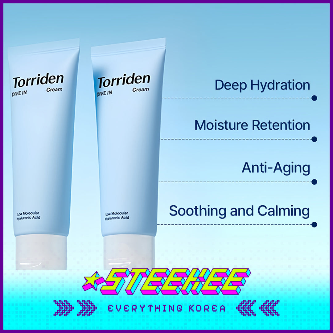 Torriden DIVE IN Low Molecular Hyaluronic Acid Deep Moisturizing Cream 80ml by Steekee Korea 4080