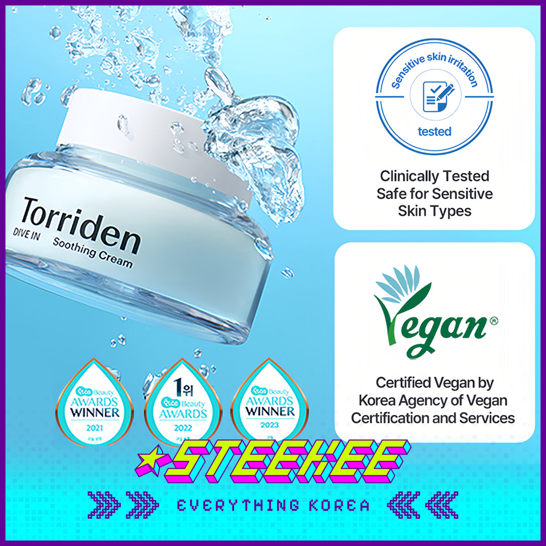 Torriden桃瑞丹低分子玻尿酸深层保湿舒缓褪红面霜100ml闪奇韩国4081