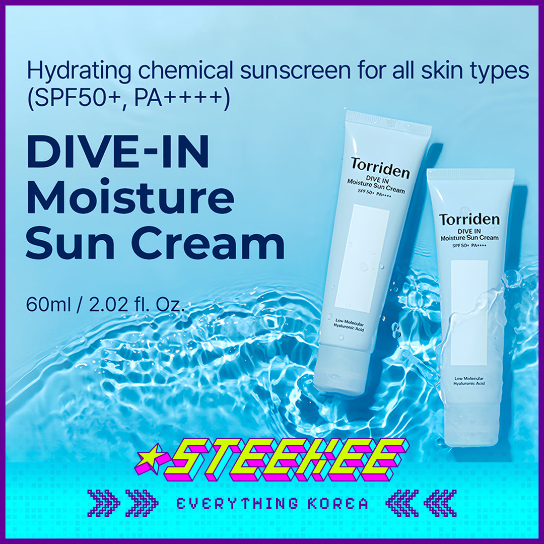 Torriden DIVE IN Watery Moisture Sun Cream Sunscreen SPF 50+ PA++++ 60ml by Steekee Korea 4083
