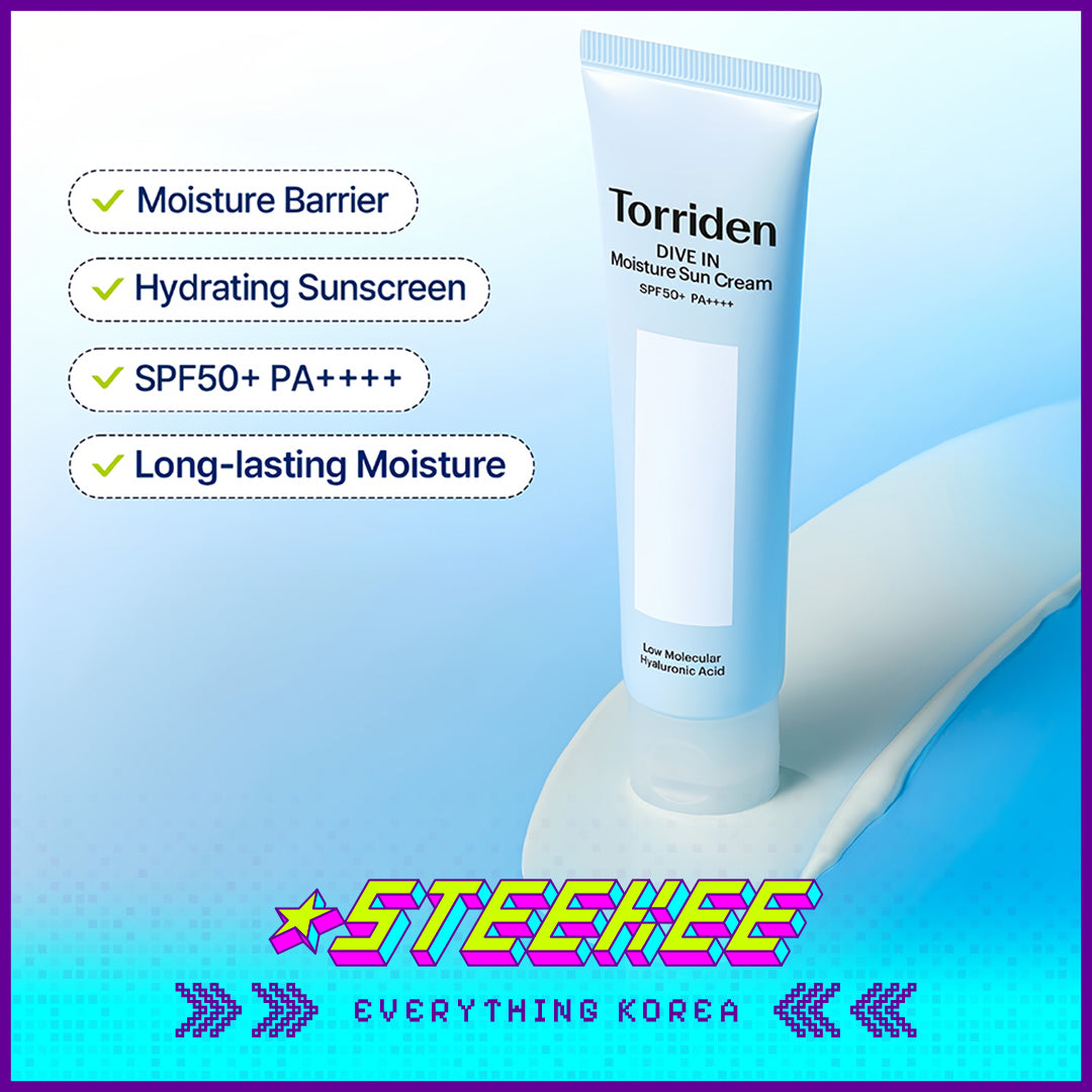 Torriden DIVE IN Watery Moisture Sun Cream Sunscreen SPF 50+ PA++++ 60ml by Steekee Korea 4083