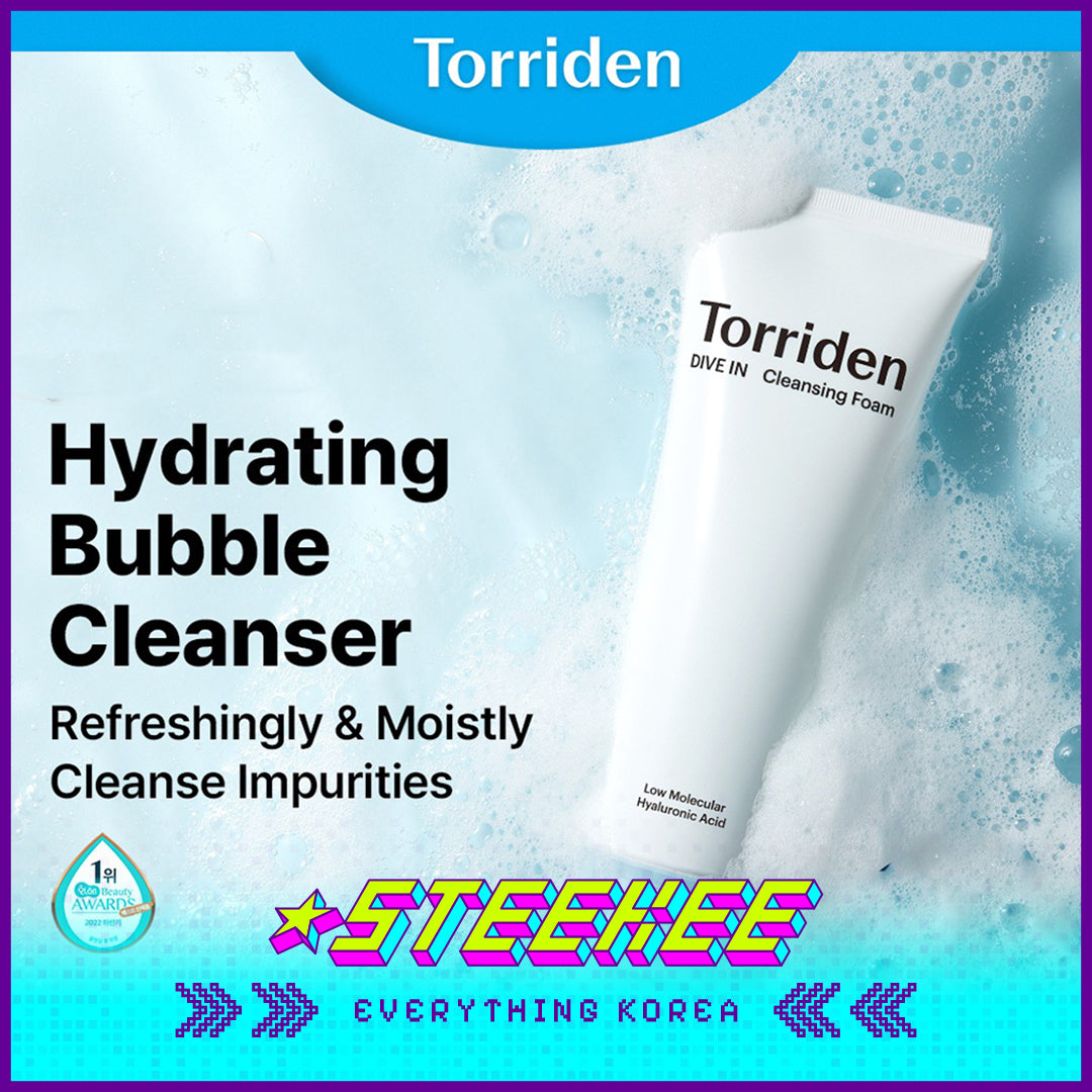 Torriden Low Molecular Hyaluronic Acid Cleansing Foam Facial Cleanser 150ml by Steekee Korea 4085