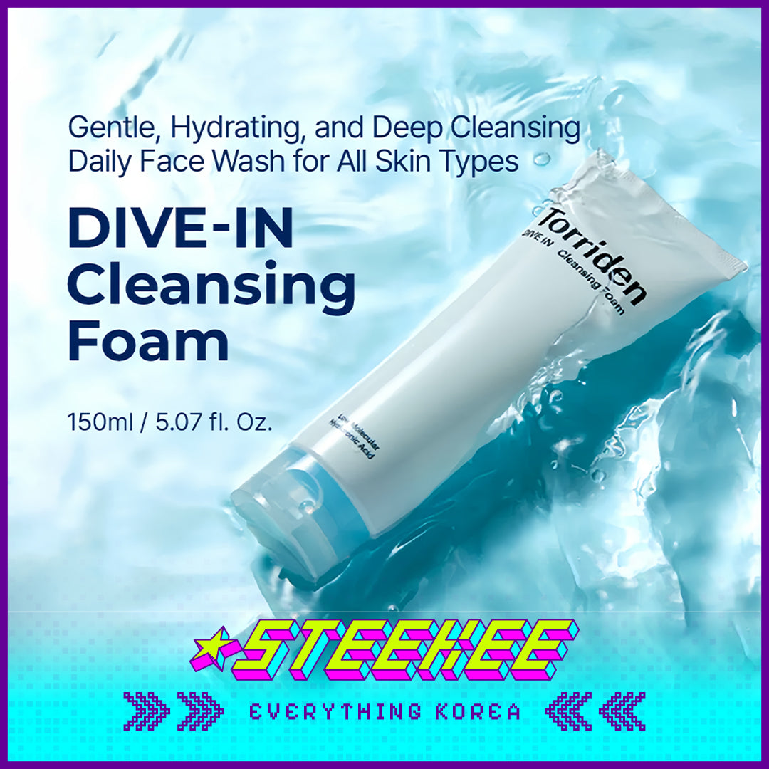 Torriden Low Molecular Hyaluronic Acid Cleansing Foam Facial Cleanser 150ml by Steekee Korea 4085