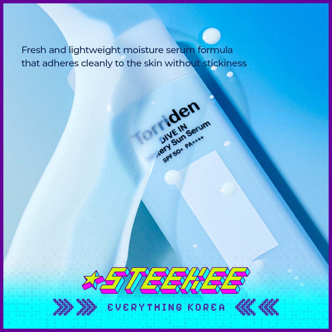 Torriden DIVE IN Moisturizing Low Molecular Hyaluronic Acid Watery Sun Serum 50ml SPF 50+ PA++++ by Steekee Korea 4086