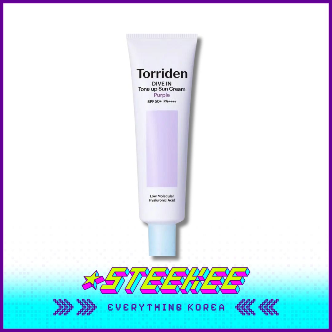 Torriden桃瑞丹DIVE IN透润焕亮低分子玻尿酸紫色防晒隔离霜60ml闪奇韩国4087