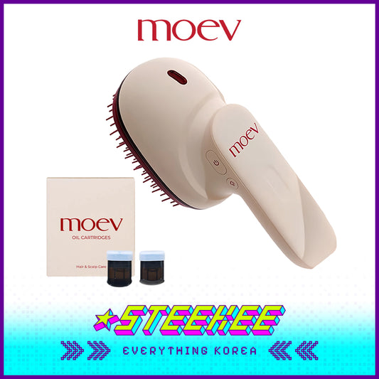Moev Anti Frizz Hair Steamer Pro Scalp Massager Wireless Portable Comb with Essential Oil by Steekee Korea 4098
