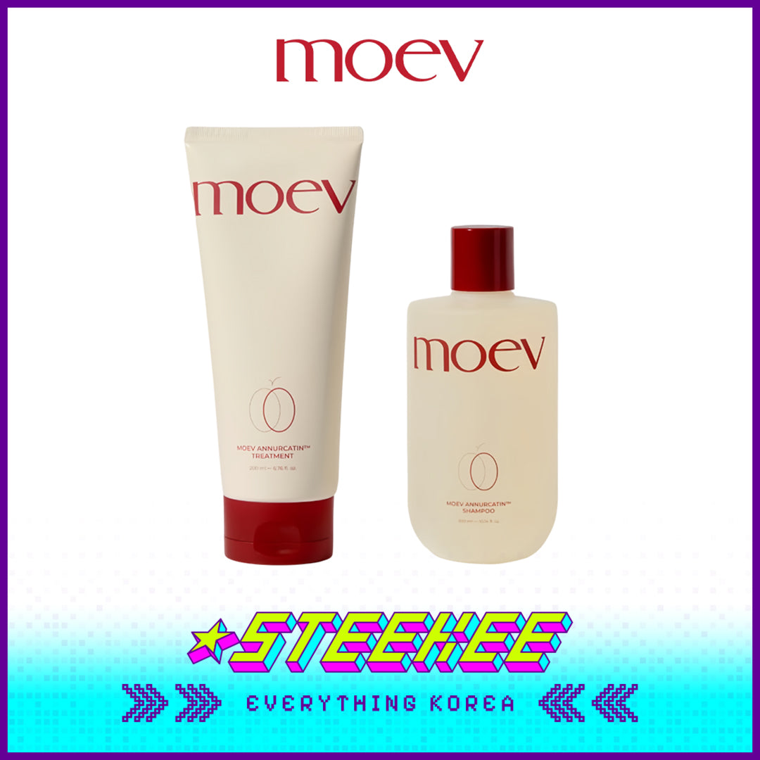 Moev Apple Anti Hair Loss Tough Hair Volumizing Hair Treatment 200g and Shampoo 300ml Set of 2 by Steekee Korea 4100