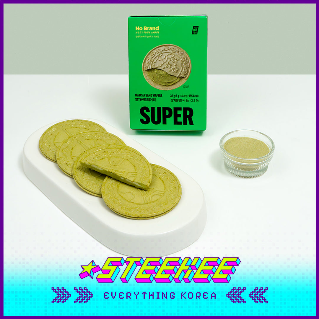No Brand × Super Matcha Sandwich Wafer Biscuit Snack 32g Set of 4 by Steekee Korea 4101
