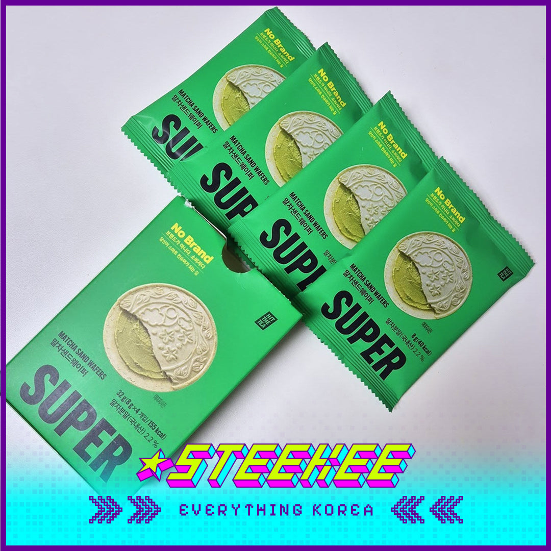 No Brand × Super Matcha Sandwich Wafer Biscuit Snack 32g Set of 4 by Steekee Korea 4101