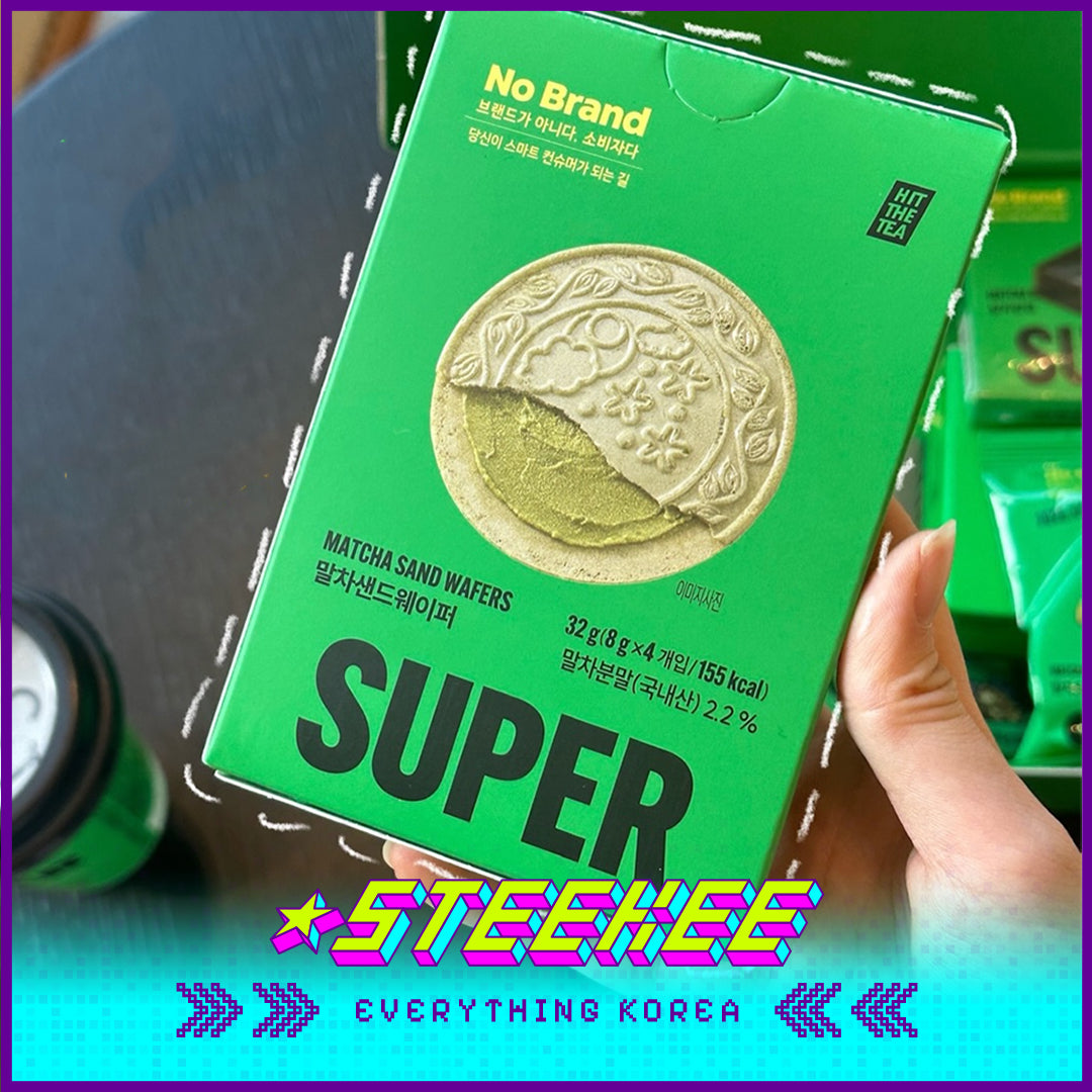 No Brand × Super Matcha Sandwich Wafer Biscuit Snack 32g Set of 4 by Steekee Korea 4101