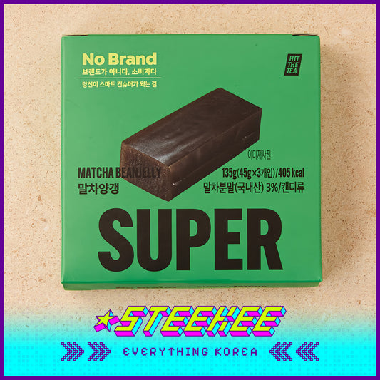 No Brand × Super Matcha Japanese Tea Snack Matcha Bean Jelly 135g Set of 3 by Steekee Korea 4104