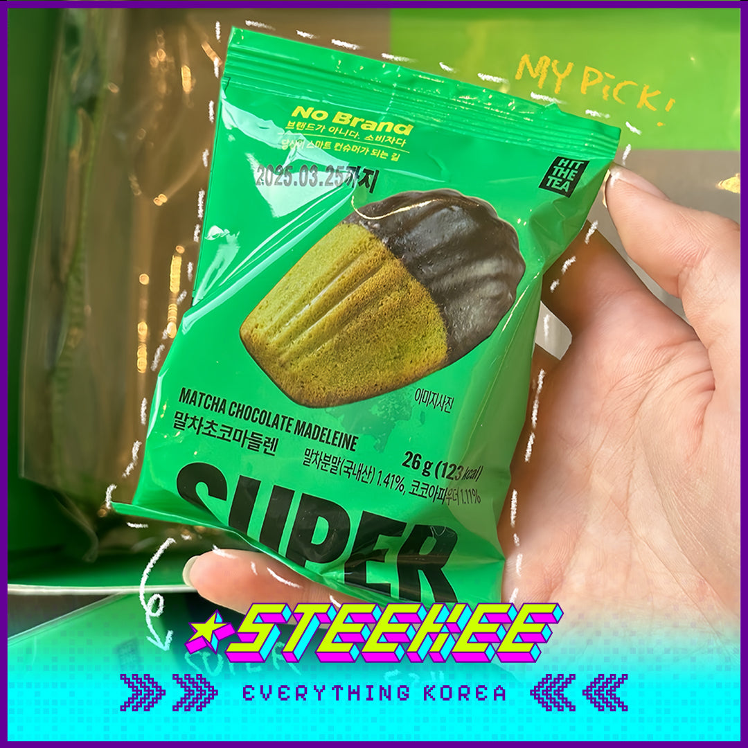 No Brand × Super Matcha Madeleine Shell Cake Dessert 26g by Steekee Korea 4105
